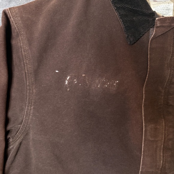 Vintage Carhartt Sandstone Duck Artic J184 Jacket Dark Brown Size XL-Tall Lined - Picture 2 of 8